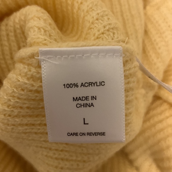 Open Back, Yellow, Cowl Neck Sweater by NY & Co - Picture 8 of 10